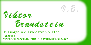 viktor brandstein business card